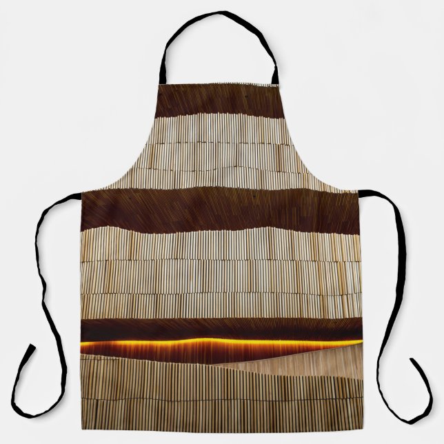 Tablier Tissu rayé noir et blanc (Recto)