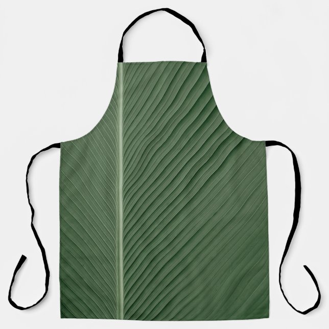 Tablier Tissu rayé vert et blanc (Recto)