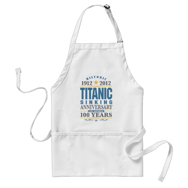 Tablier Titanic descendant l'anniversaire de 100 ans (Devant)