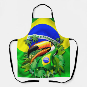 Tablier Toco Toucan avec drapeau brésilien