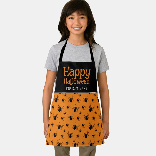 Tablier Toile d'araignée Joyeuse fête d'Halloween personna (Insitu)
