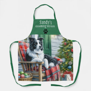 Tablier Toilettage de compagnie festif Noël Personnalisé 