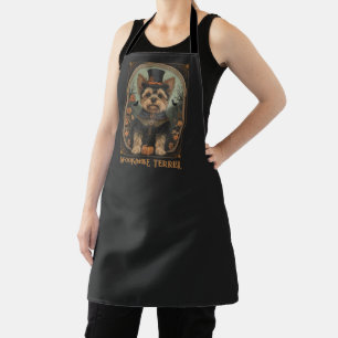 Tablier Toilettage de Yorkshire Terrier Halloween Noir