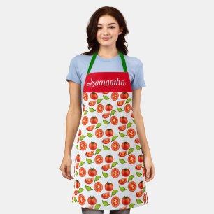 Tablier Tomates Et Feuilles D'Orégano