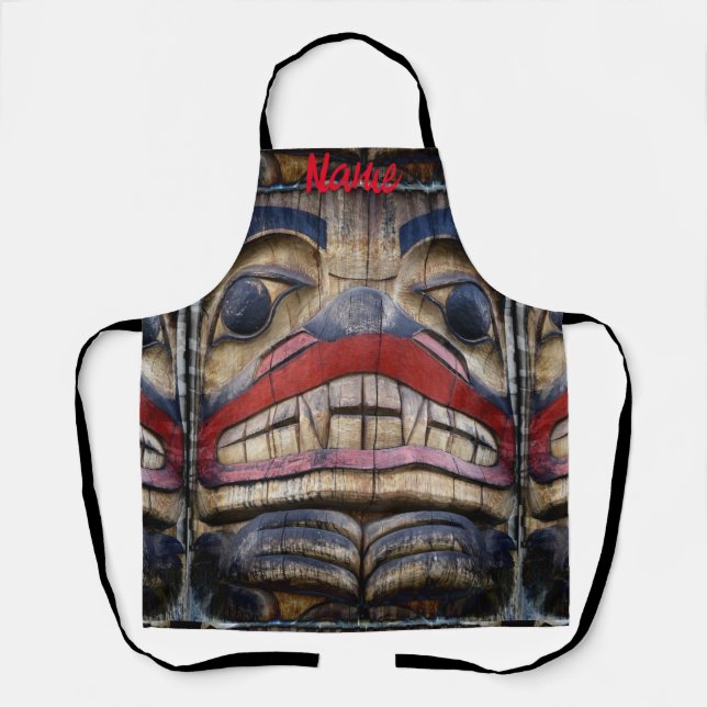 Tablier Tonnerre à visage totem (Recto)