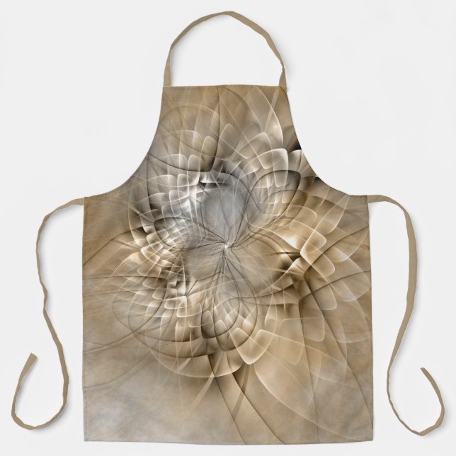 Tablier Tons Terre Abstrait Art fractal moderne Texture (Recto)