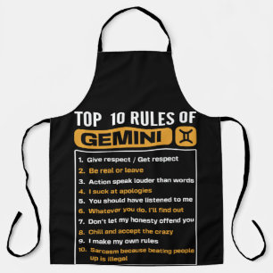 Tablier Top 10 Règles De Gemini, Gemini Facts Traits