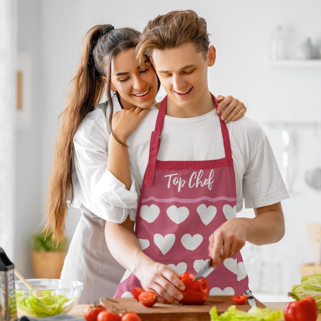 Tablier "Top Chef" Amour à cuisiner Valentine Apron (Créateur téléchargé)
