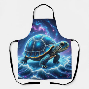 Tablier Tortue bleue galactique