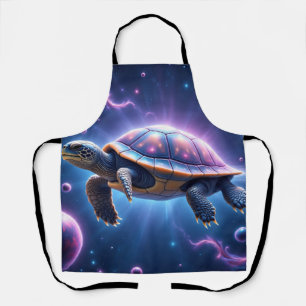 Tablier Tortue de mer galactique violette