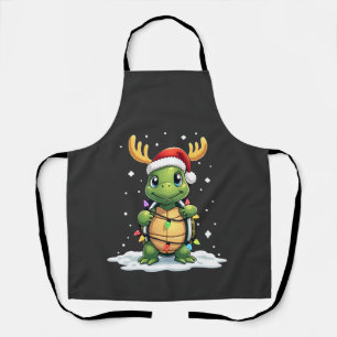 Tablier Tortue de mer Père Noël Lumières de Noël Xmas Homm