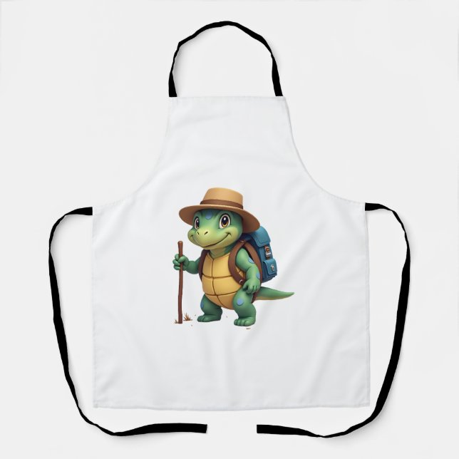 Tablier Tortue Drôle Graphique de Randonnée Camping Amateu (Recto)