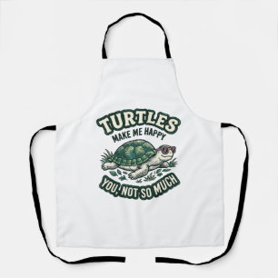 Tablier Tortue Drôle Me Rend Heureux Vintage 