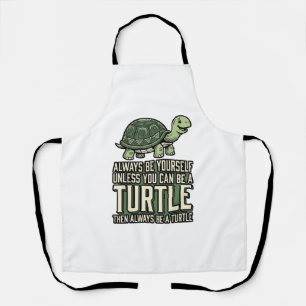 Tablier Tortue Drôle Soyez Vous-Même Design De Chemise Vin