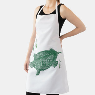 Tablier Tortue marine verte