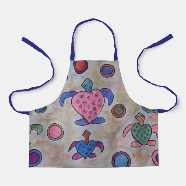 Tablier Tortues et cercles Apron (Recto)