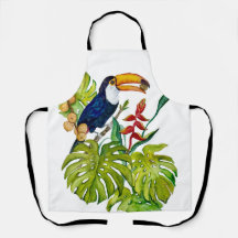 Toucan Coloré Aquarelle Oiseau Tropical