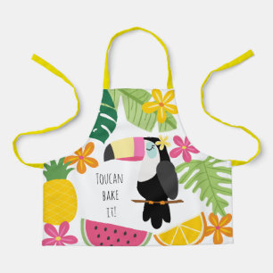 Tablier Toucan tropical coloré pour enfants pour la pâtiss