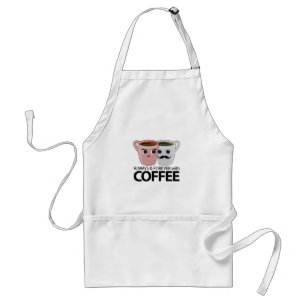 Tablier Toujours et toujours avec café
