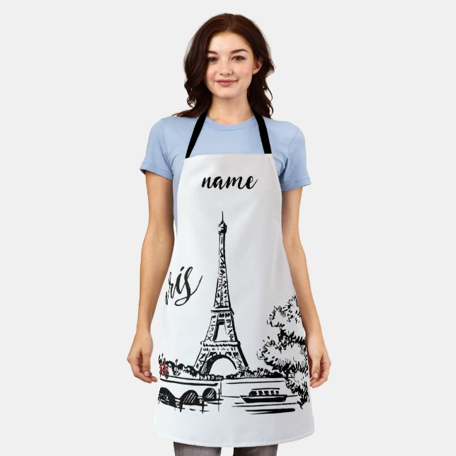 Tablier Tour Eiffel Paris Tour Rouge Scooter Apron (Porté)