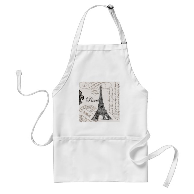 Tablier Tour Eiffel vintage moderne (Devant)