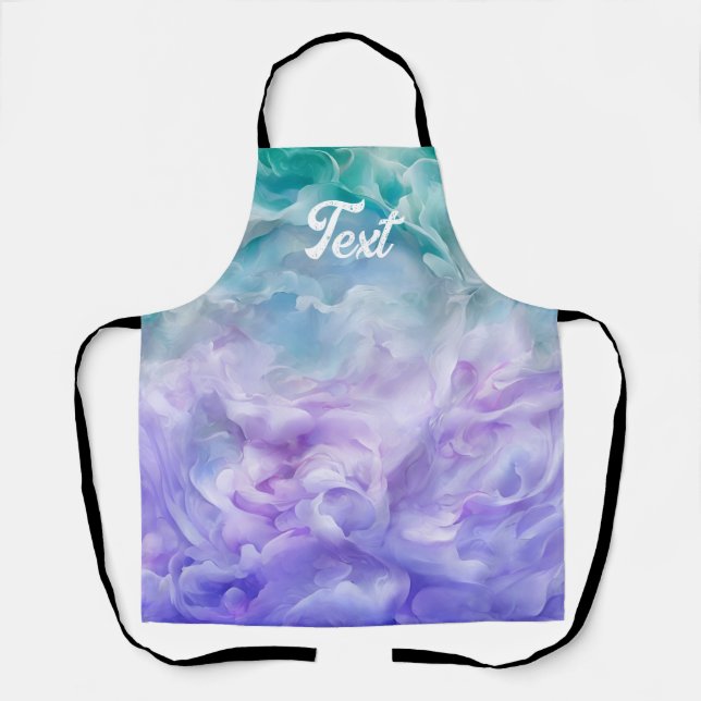 Tablier Tourbillon de nuage bleu et violet (Recto)