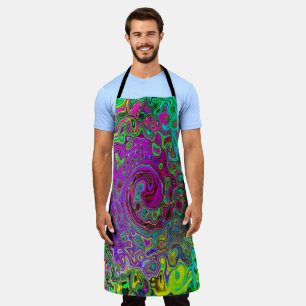 Tablier Tourbillonnement Liquide Abstrait Violet Groovy Ré