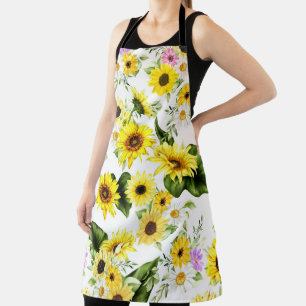 Tablier Tournesol d'aquarelle 7