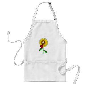 Tablier Tournesol monogramme et coccinelle