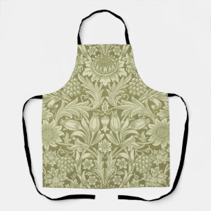 Tablier Tournesol William Morris Vintage Olive Damask