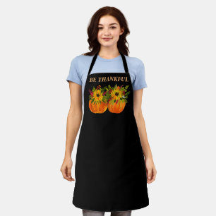 Tablier Tournesols aquarelle citrouilles de Thanksgiving A