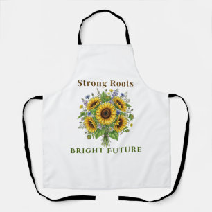 Tablier Tournesols en fleurs Art botanique floral Cadeau