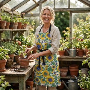 Tablier Tournesols motifs d'art populaire ukrainien Petrik