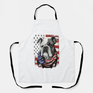 Tablier TOUS LES AMÉRICAINS Amateurs de CHIENS anglais bul