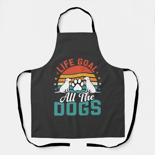 Tablier Tous les chiens Amateur de chien rétro (Recto)