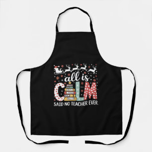 Tablier Tout Calme Dit Pas Professeur Noël Crayon Arbre 