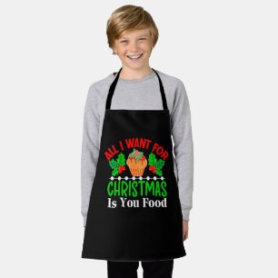 Tablier Tout ce que je veux pour Noël c'est vous Food-8354