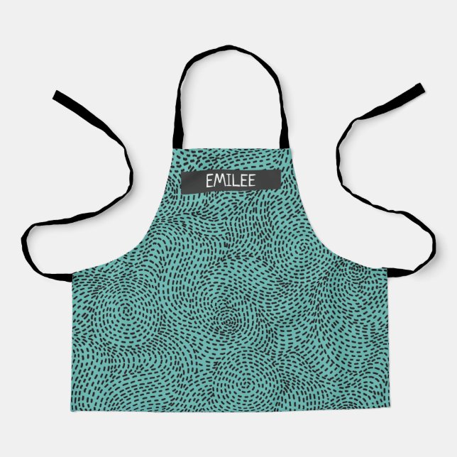 Tablier Tout-En-Dessus Doodle Personnalisé (Recto)