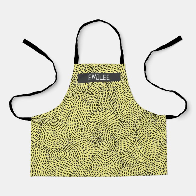Tablier Tout-En-Dessus Doodle Personnalisé (Recto)
