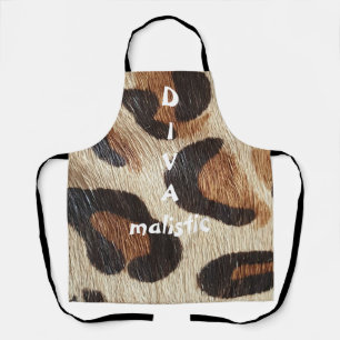 Tablier tout-en-dessus Empreinte de léopard DIVA
