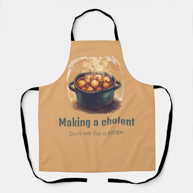 Tablier Tout-en-dessus pour imprimer Faire un cholent - Dr (Recto)