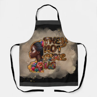 Tablier Tout-En-Imprimé Tablier, Moyen - Ils Ne Nous Aimen