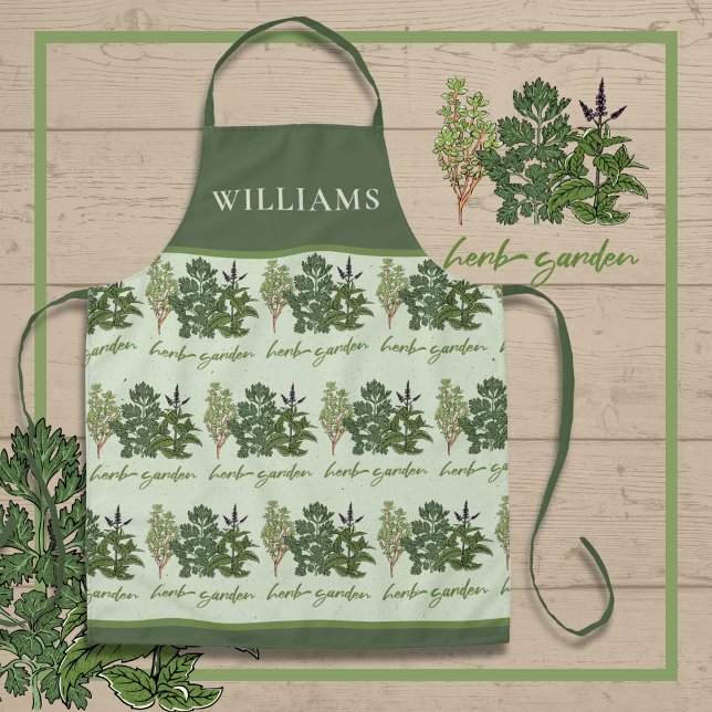 Tablier Tout-En-Plan Du Jardin D'Herbes (Herb Garden Apron)