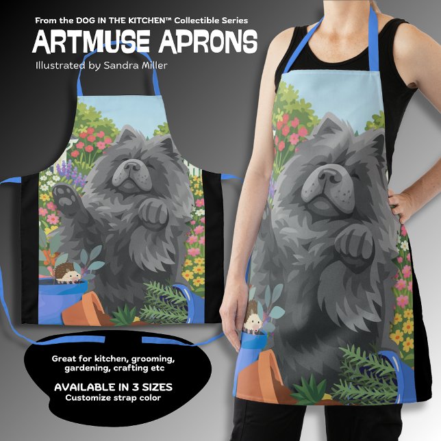 Tablier tout imprimé SHADY Blue Chow (Créateur téléchargé)
