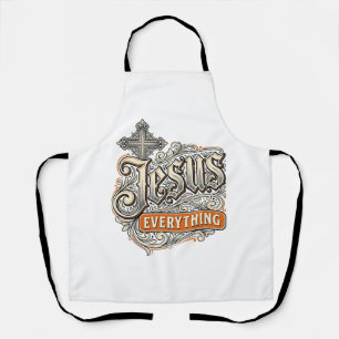 Tablier Tout Jésus Vintage Typographie Chrétienne Design