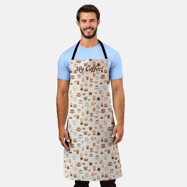 Tablier Tout mon Motif Quilt Patchwork Café No5 (Porté)