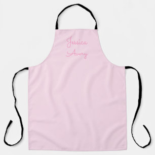 Tablier Tout nom Cute rose Cursive