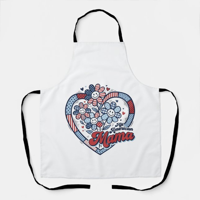 Tablier Toute conception de chemise de fleur patriotique d (Recto)