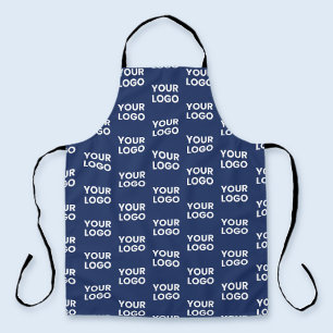 Tablier Toute image ou logo d'entreprise bleu marine foncé