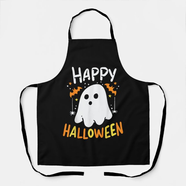 Tablier Tracer Ou Traiter Le Fantôme D'Halloween (Recto)